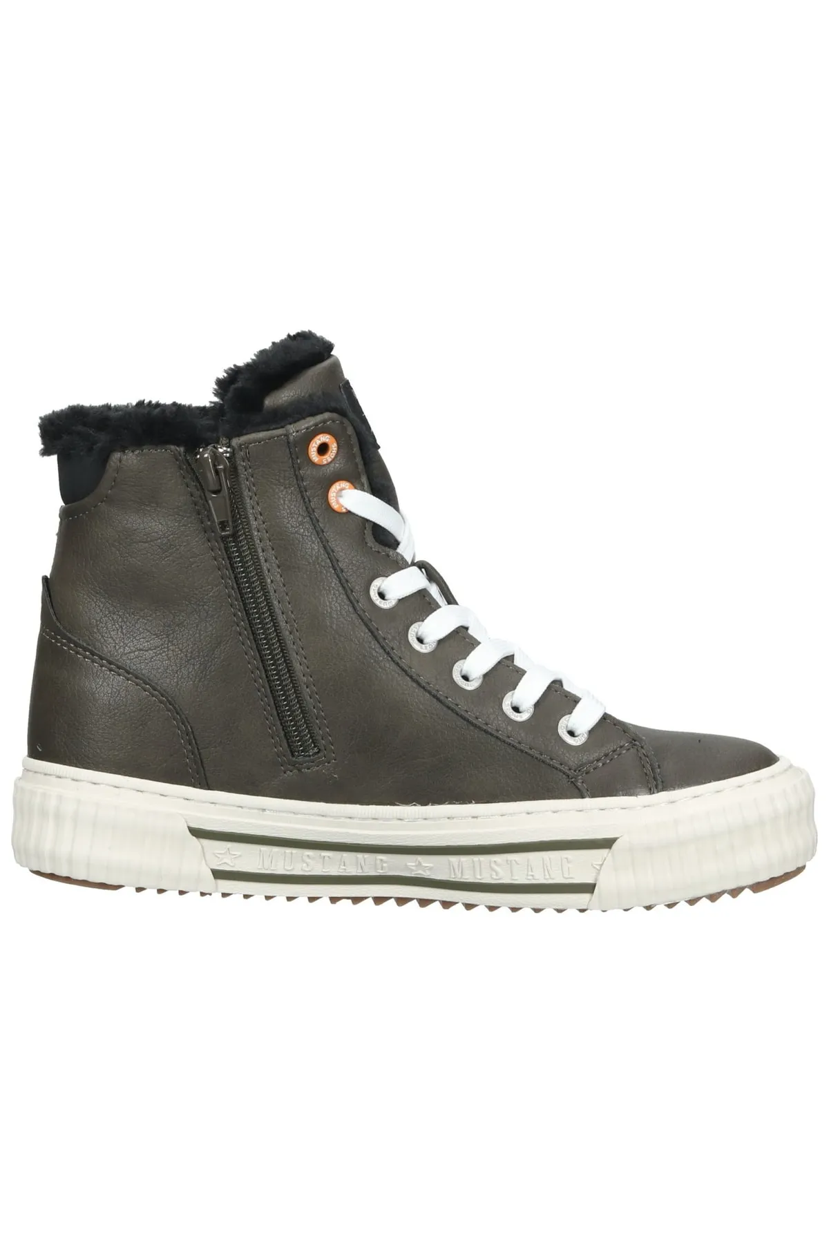 Mustang  Sneaker - Khaki - Flacher Absatz