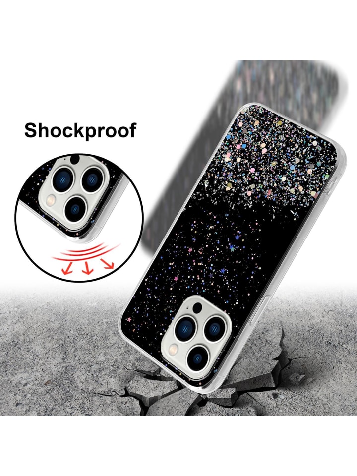 cadorabo Hülle für Apple iPhone 13 PRO MAX Glitter in Schwarz mit Glitter günstig kaufen onesize