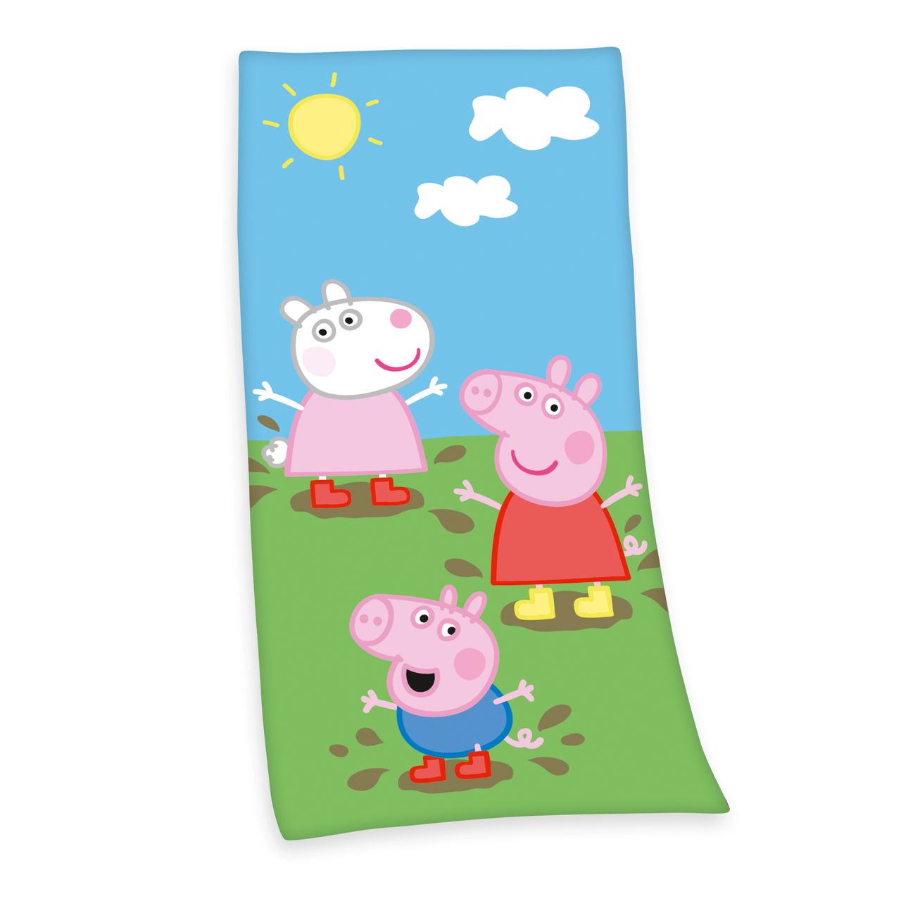 Herding Peppa Pig Velourstuch, Größe: 150 x 75 cm