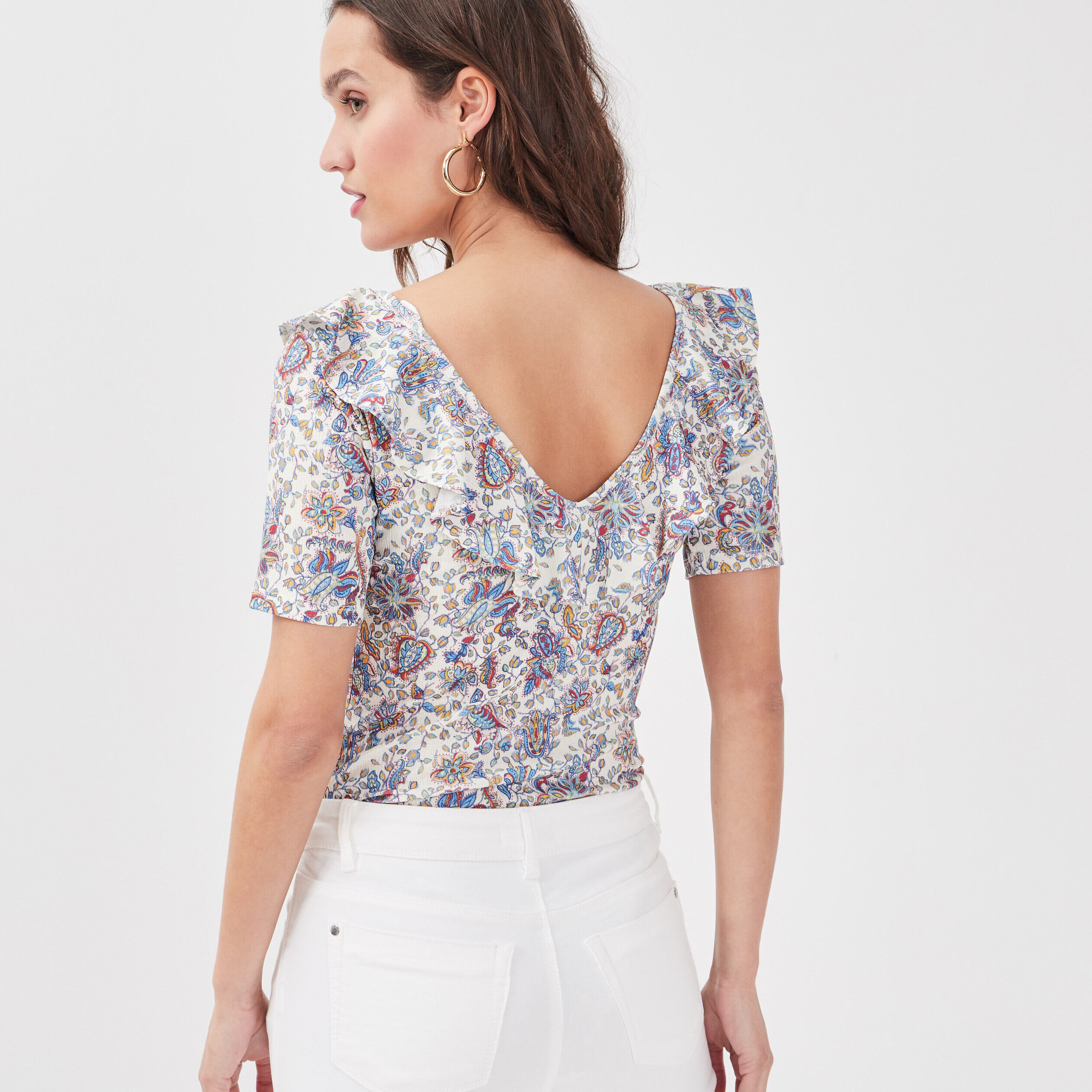 Body manches courtes blanc femme | Cache Cache