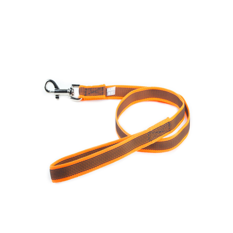 JULIUS-K9 Hundeleinen JULIUS-K9 Führleine 20mm Schlaufe 1 m orange/ grau