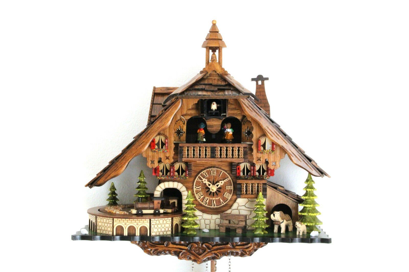 Clockvilla Hettich-Uhren Wanduhr Kuckucksuhr Schwarzwaldhaus Quarz