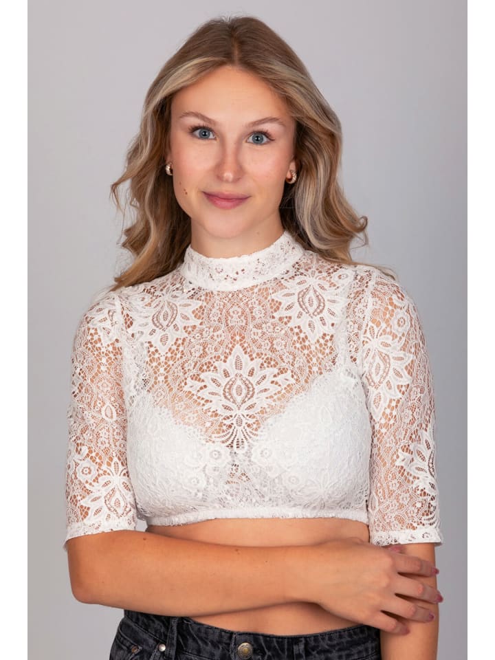 Edelnice Dirndlbluse Sissi creme in weiß günstig kaufen