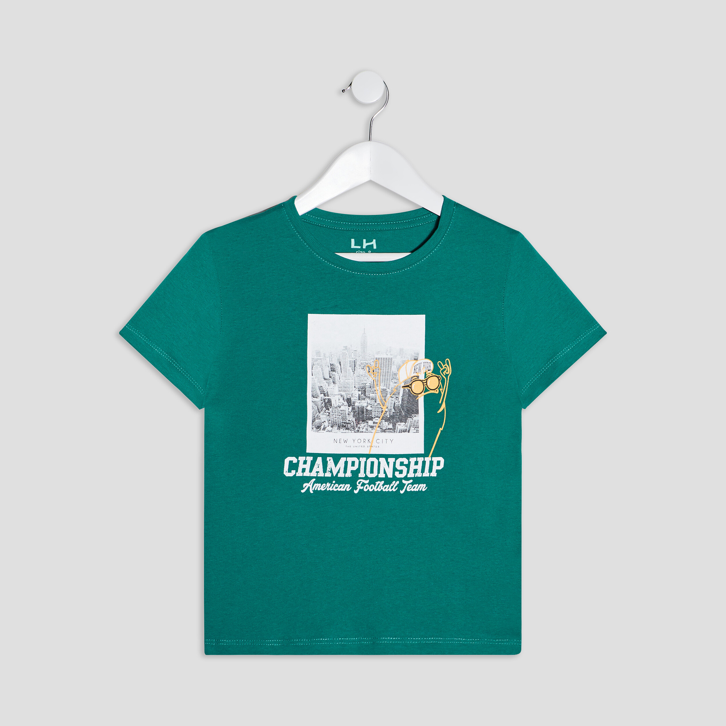 T-shirt manches courtes vert garçon | La Halle