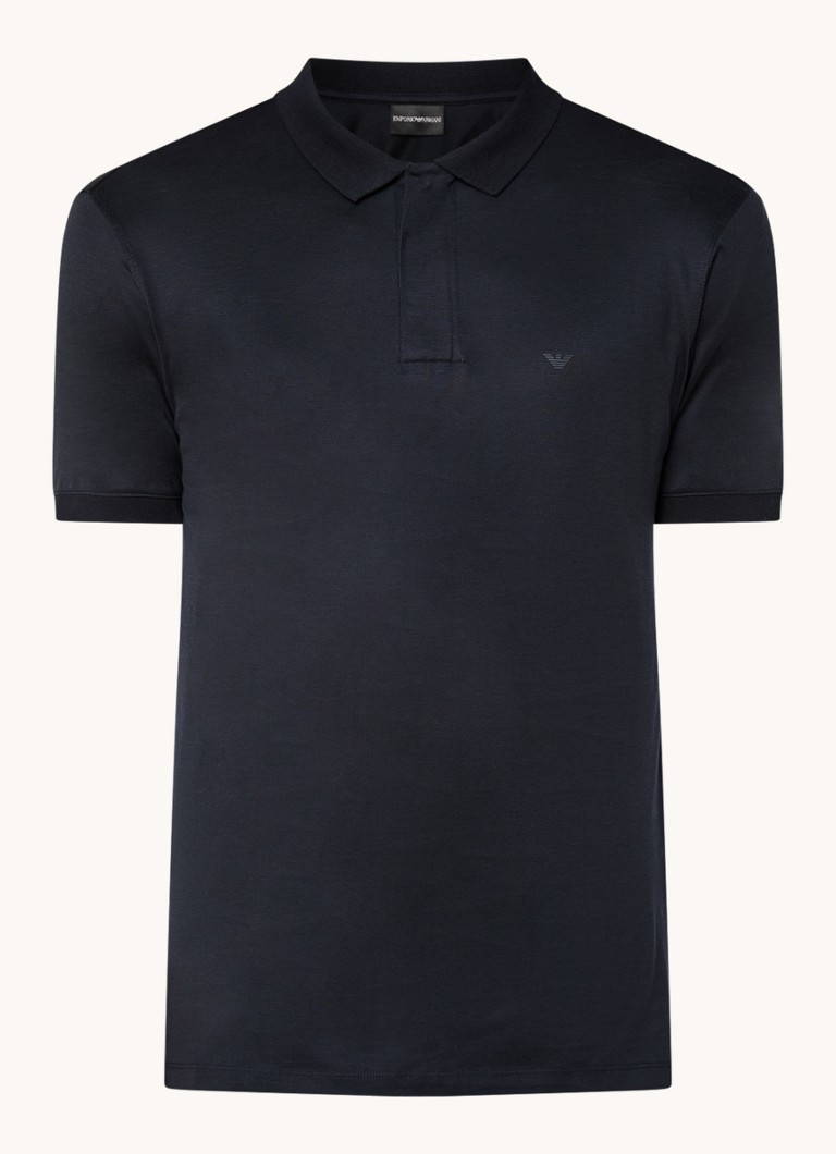 Emporio Armani polo majica regularnog kroja od mješavine liocela s logotipom i rastezljivim materijalom