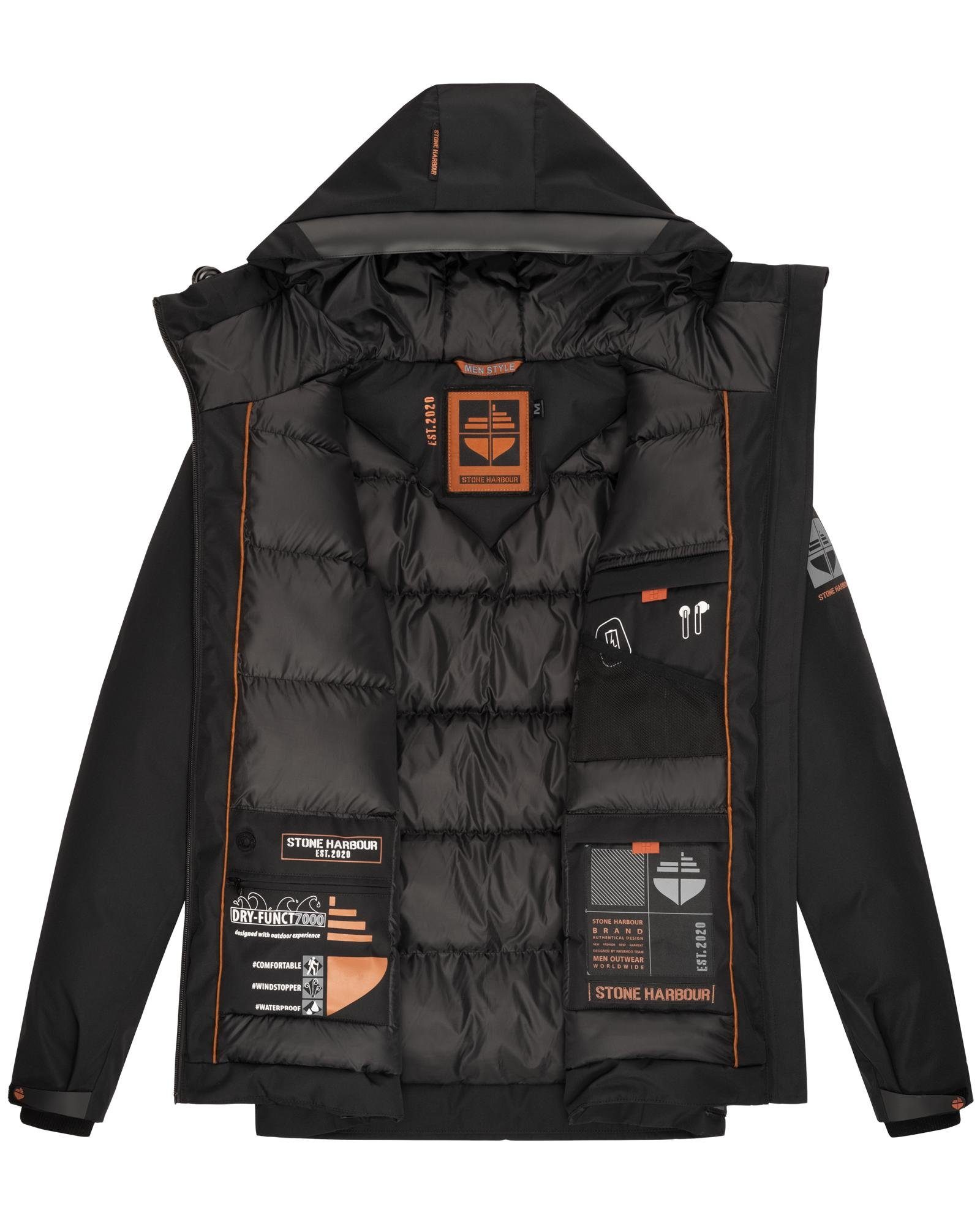 Stone Harbour Outdoorjacke Moagaa Sportliche, wasserdichte Winterjacke mit Kapuze