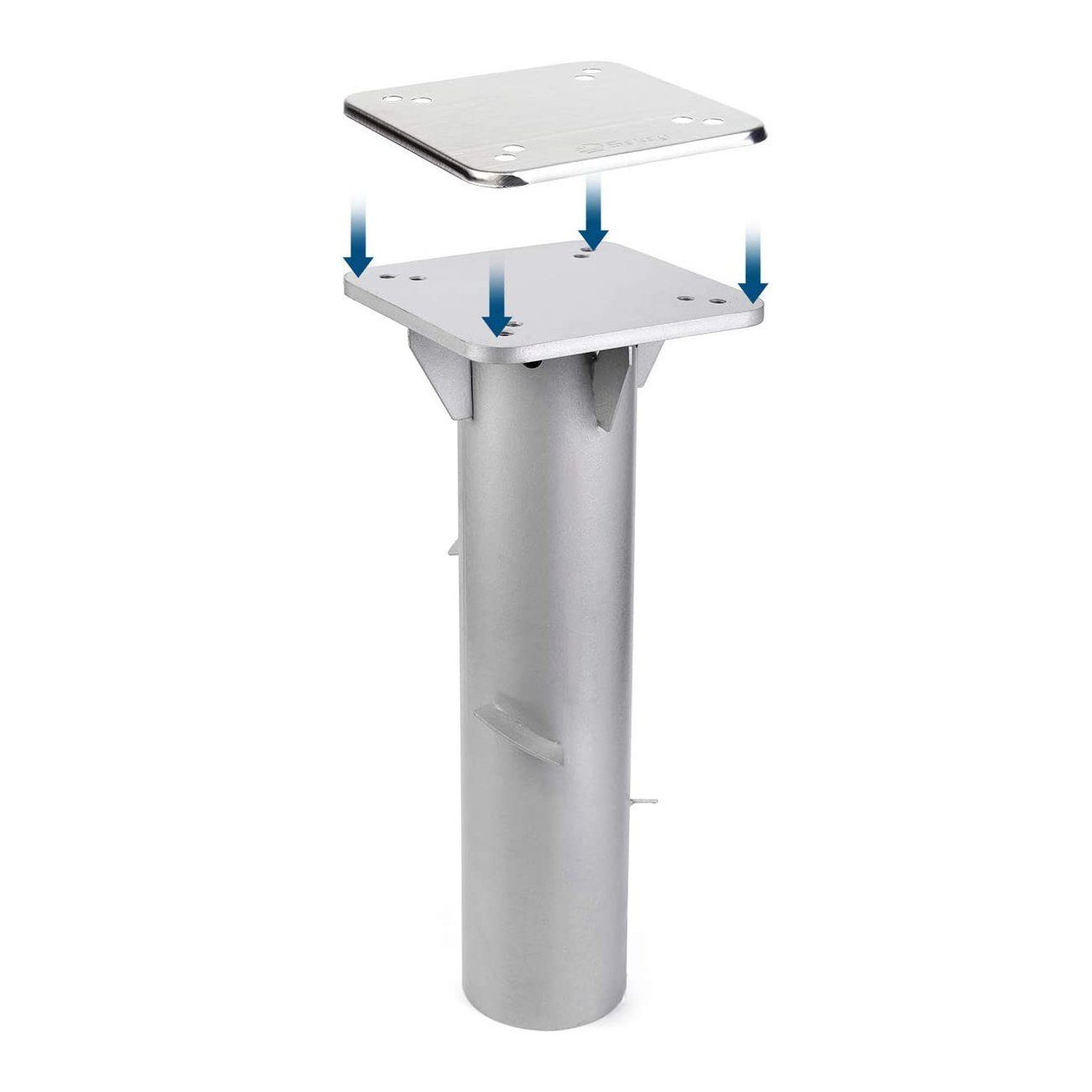 Sekey Schirmhalter Bodenhülse Universal-Bodenplatte Sonnenschirmständer für Ampelschirm, für Stöcke bis Ø 48 mm