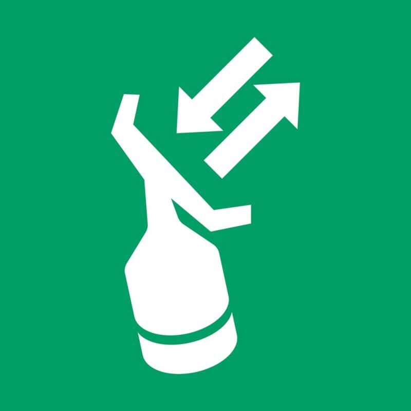 Djois Warnschild Radartransponder für Suche und Rettung Klebstoff, einschraubbar PP (Polypropylen) 30 (B) x 0,14 (H) cm 3 Stück