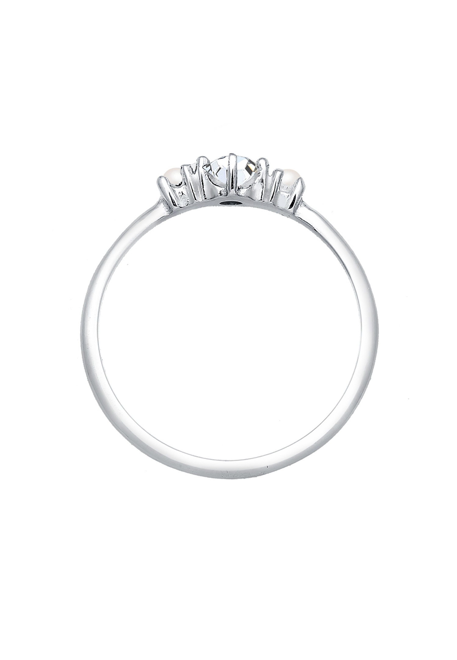 Elli Ring with synthetic pearls in 925 silver