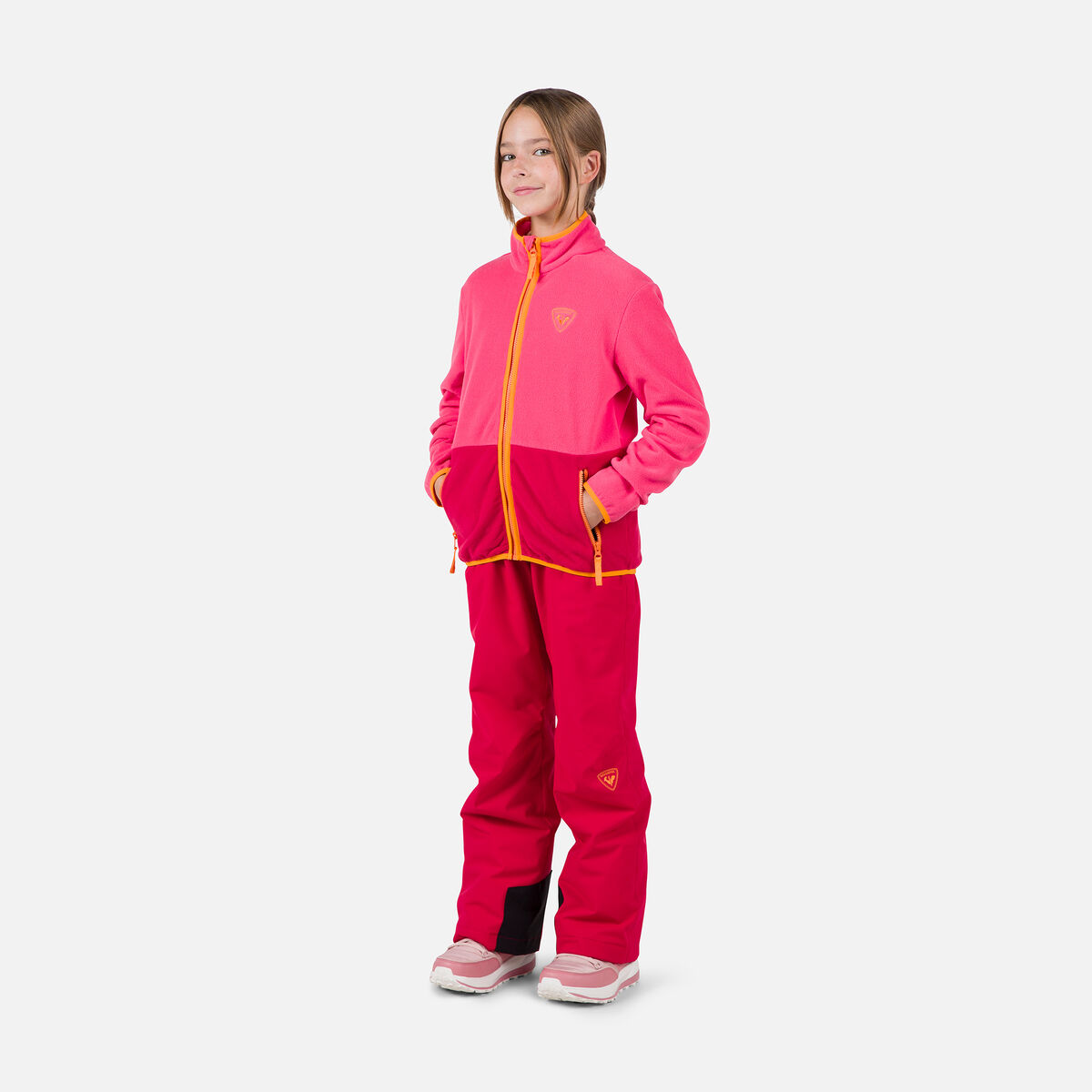 Junior-Fleecejacke mit durchgehendem Reißverschluss Strawpile