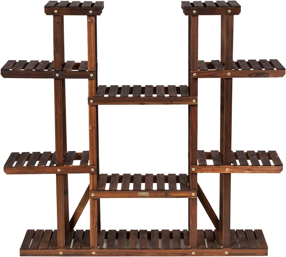 KOMFOTTEU Pflanzentreppe Pflanzenregal, 125 x 25 x 114cm, aus Tannenholz