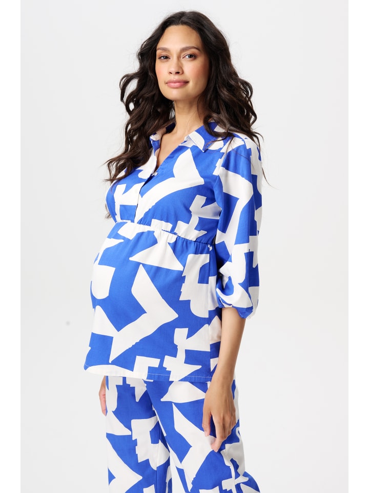 Noppies Bluse Mayte in Graphic Blue Print günstig kaufen