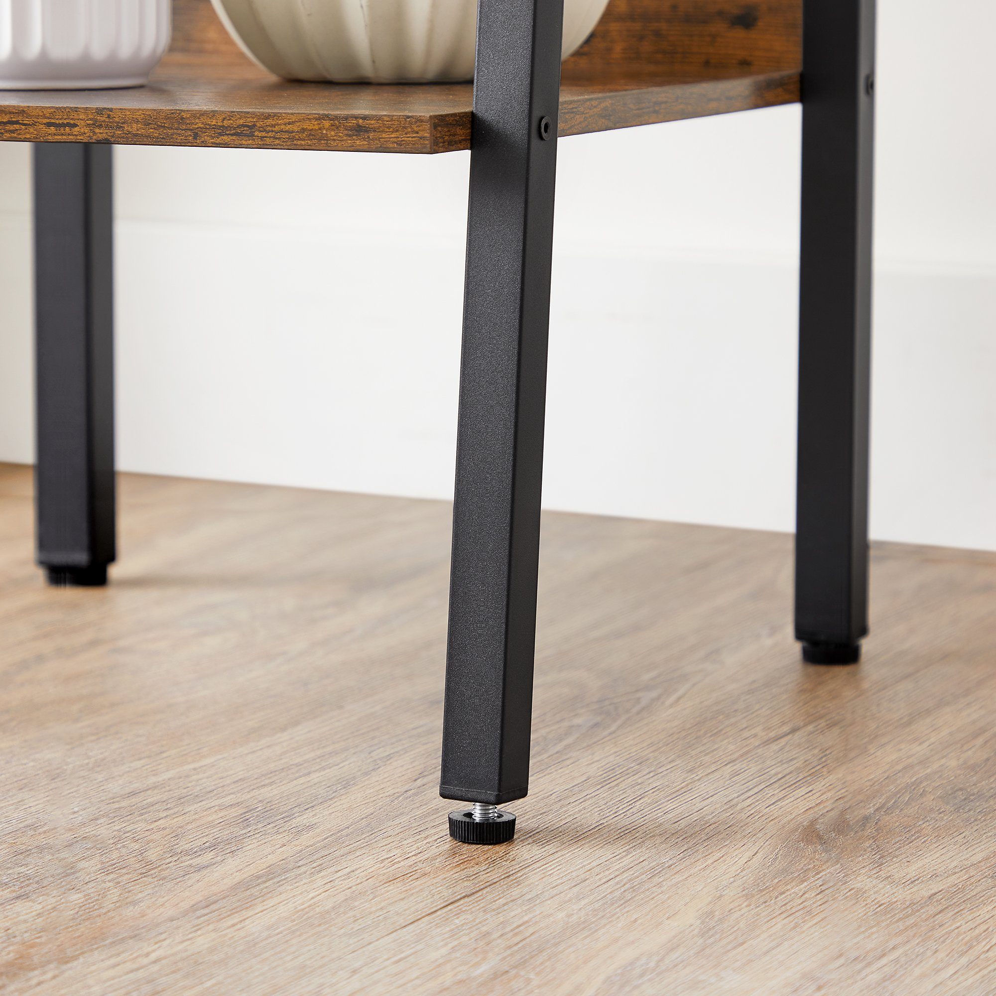 VASAGLE Standregal, Bücherregal, Leiterregal, 140/170 cm, Industrie-Design