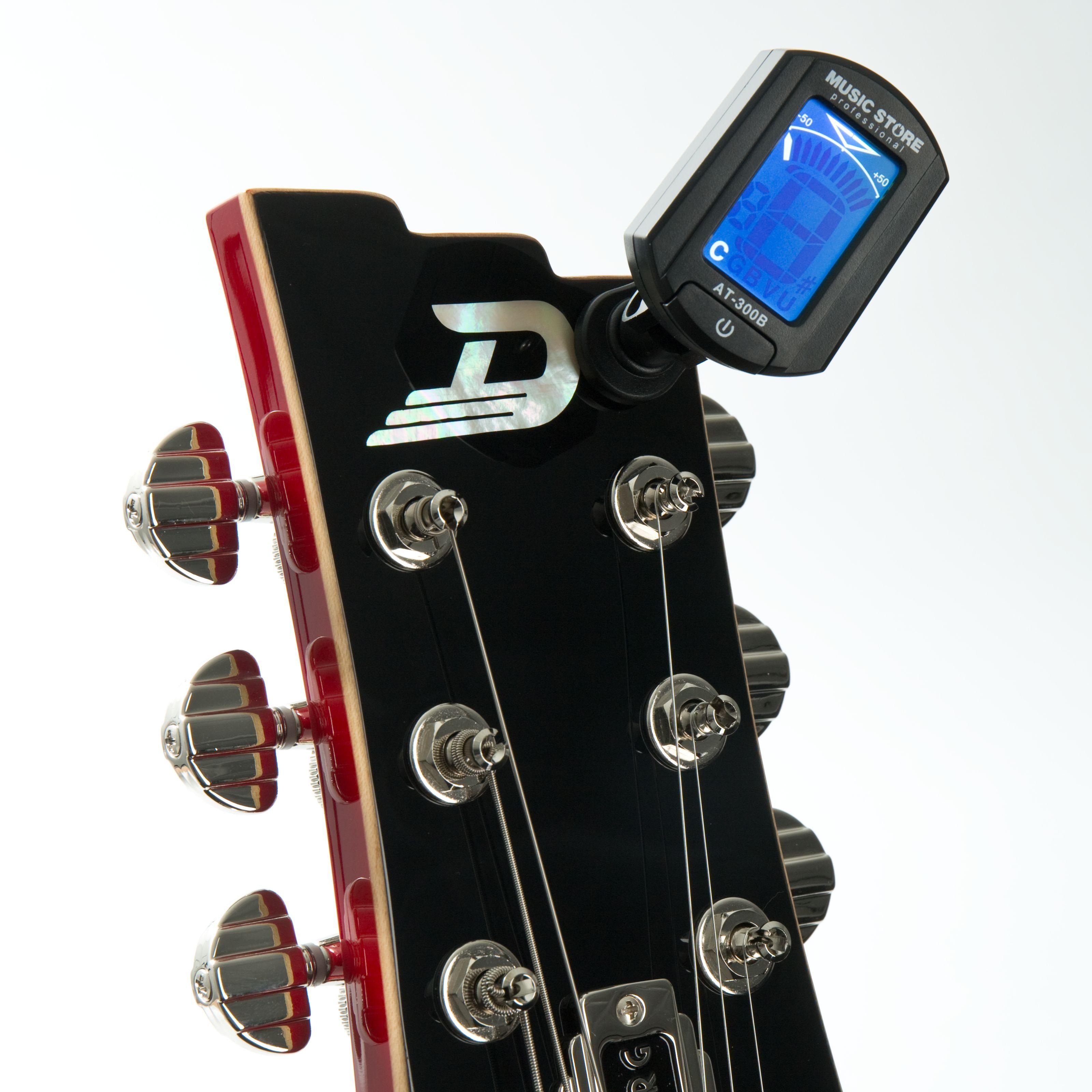MUSIC STORE Stimmgerät, Stimmgerät, chromatischer Clip-On Tuner für Gitarre und Bass, 440 Hz
