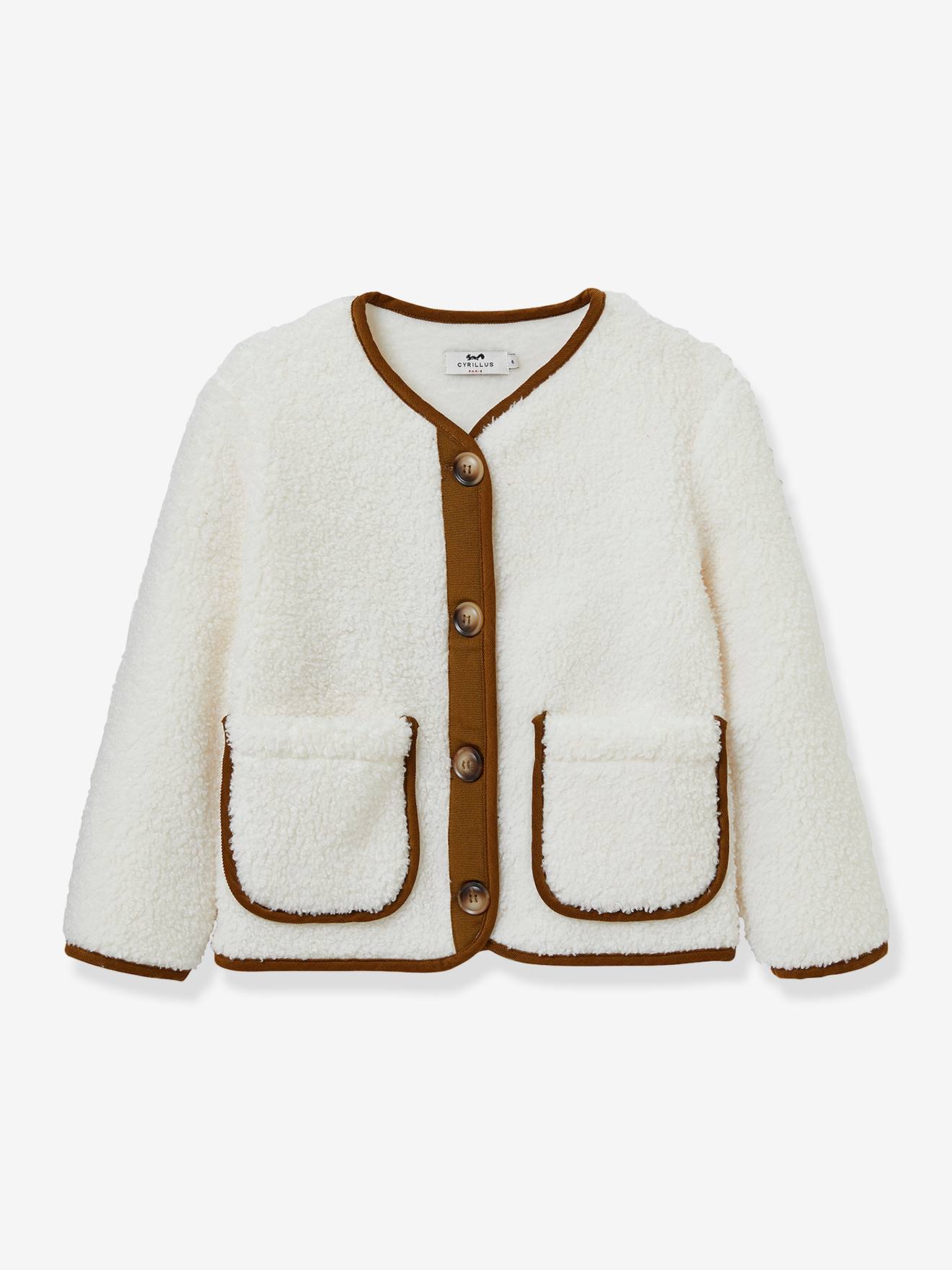 Veste fille en sherpa CYRILLUS écru