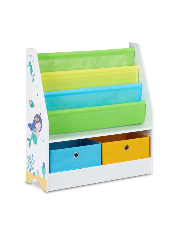 relaxdays Kinderregal Meer in Bunt - (B)71 x (H)74 x (T)23 cm günstig kaufen onesize