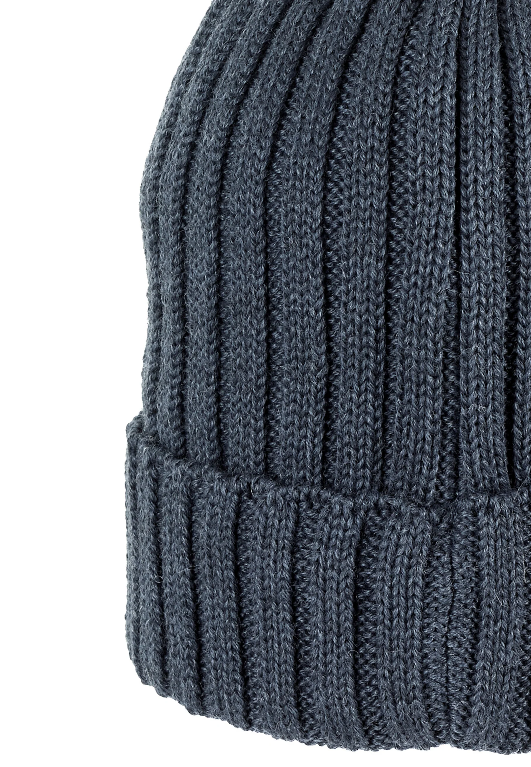 Strickmütze Baby mit Merinowollanteil und Umschlag