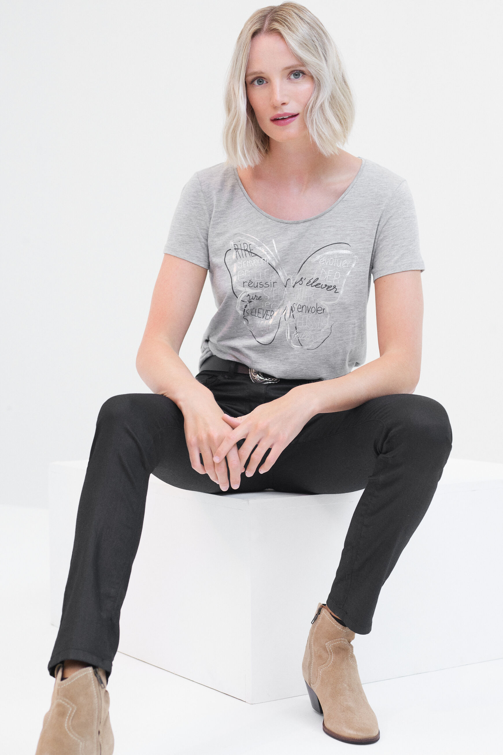 T-shirt Jamelia gris femme