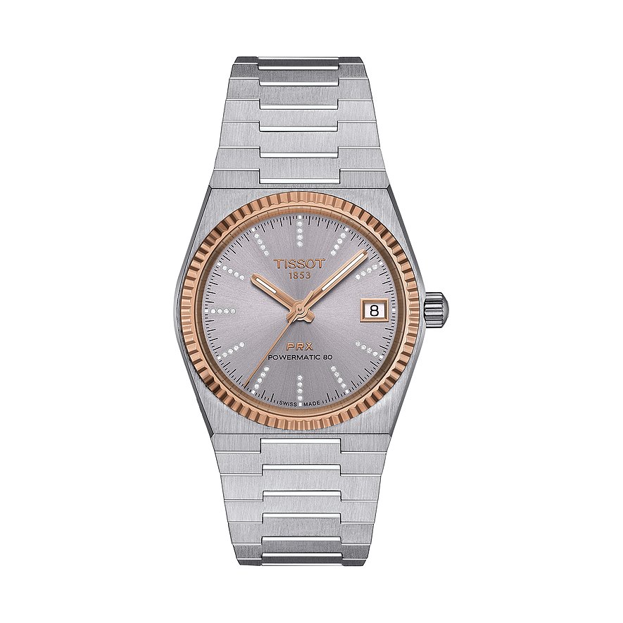 Tissot Unisexuhr PRX Powermatic 80 Stahl & 18K Goldlünette