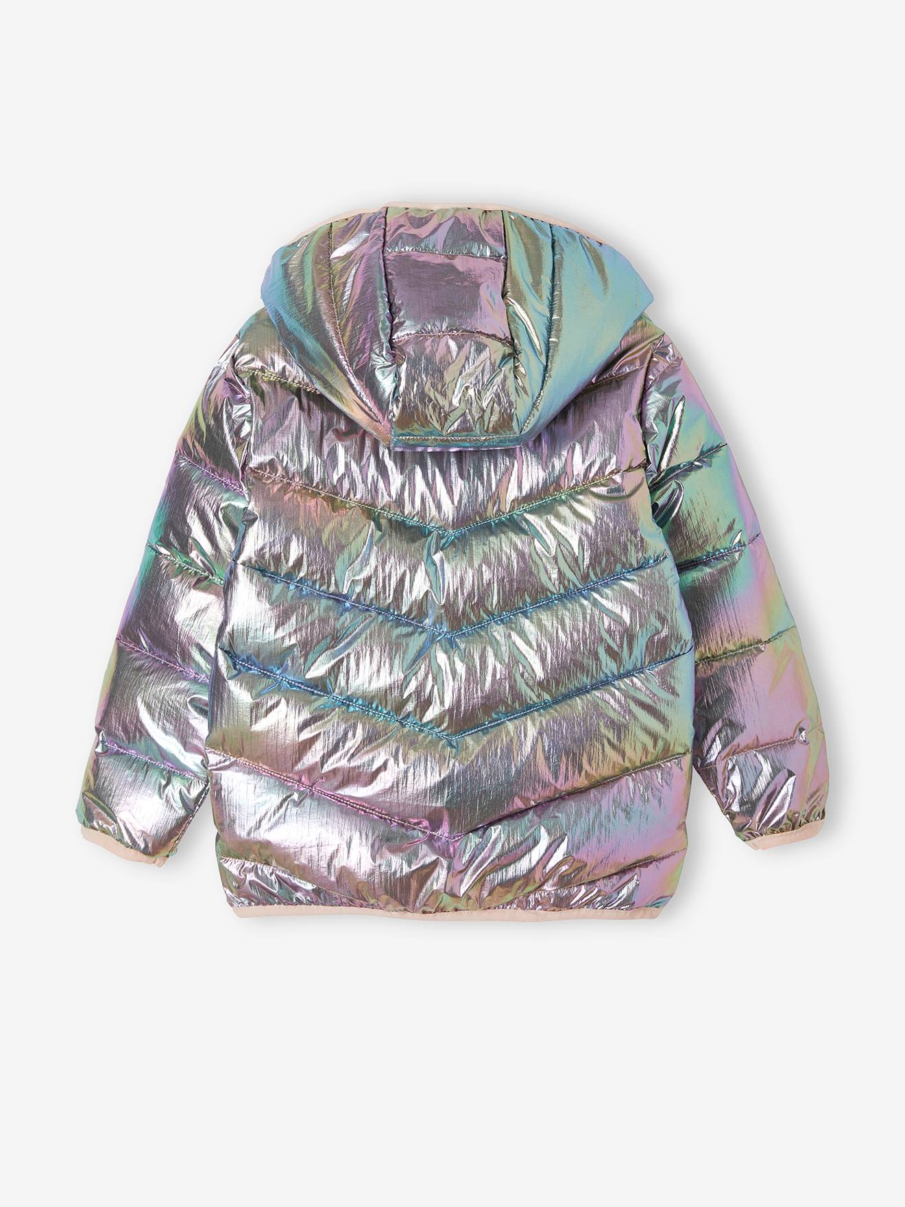 Vertbaudet Mädchen Light-Steppjacke mit Glanzeffekt - wollweiß