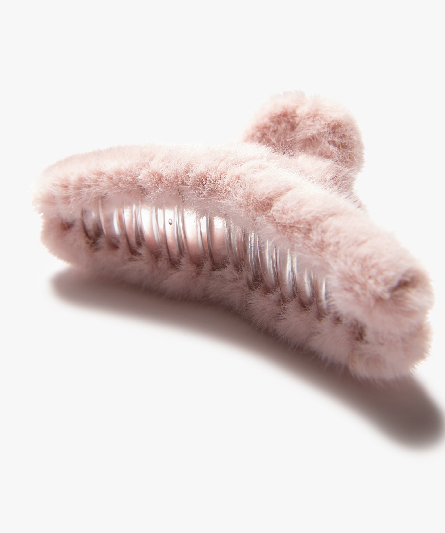 Pince femme forme crabe en maille peluche rose | GEMO