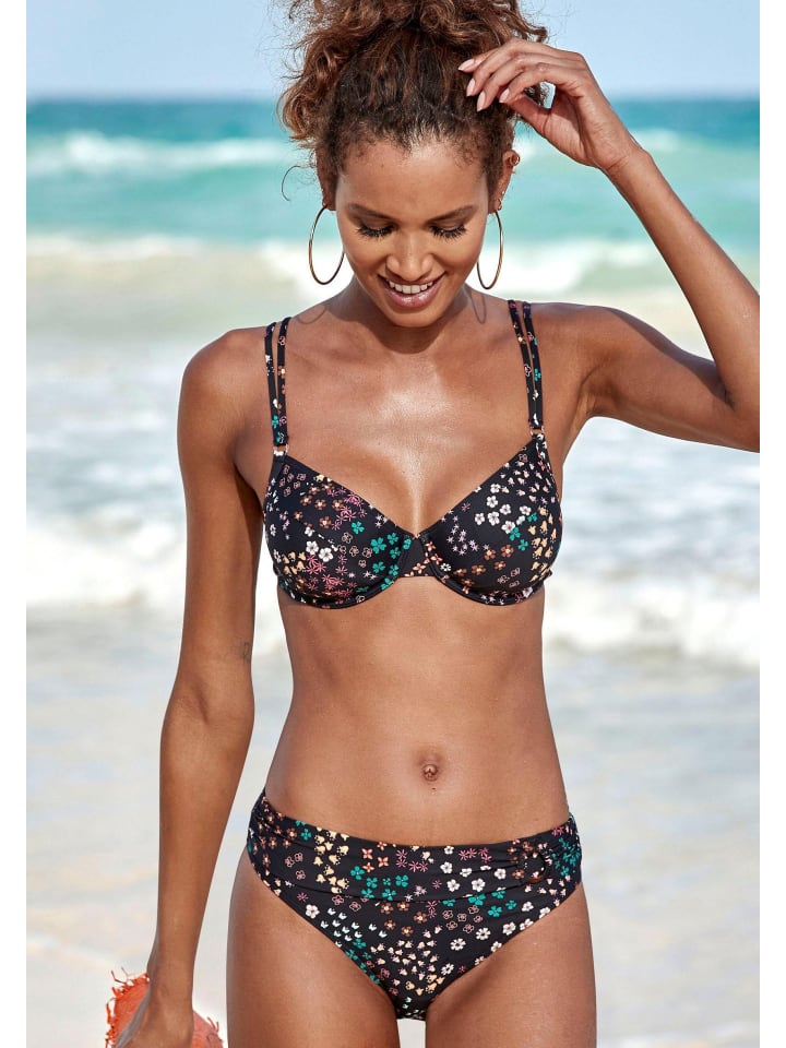 s.Oliver Bügel-Bikini-Top in schwarz-bedruckt günstig kaufen