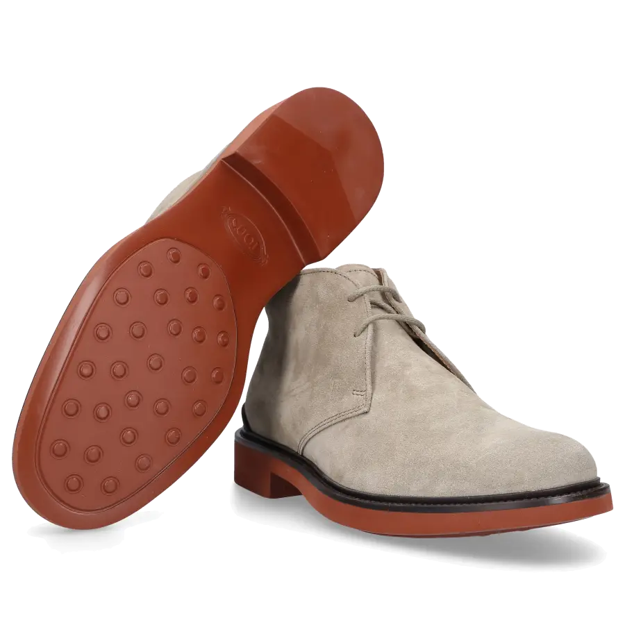 Tod's - Schnürboots POLACCO Veloursleder - beige