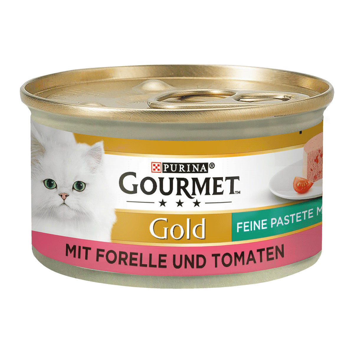 GOURMET Gold Feine Pastete mit Gemüse, Forelle und Tomaten