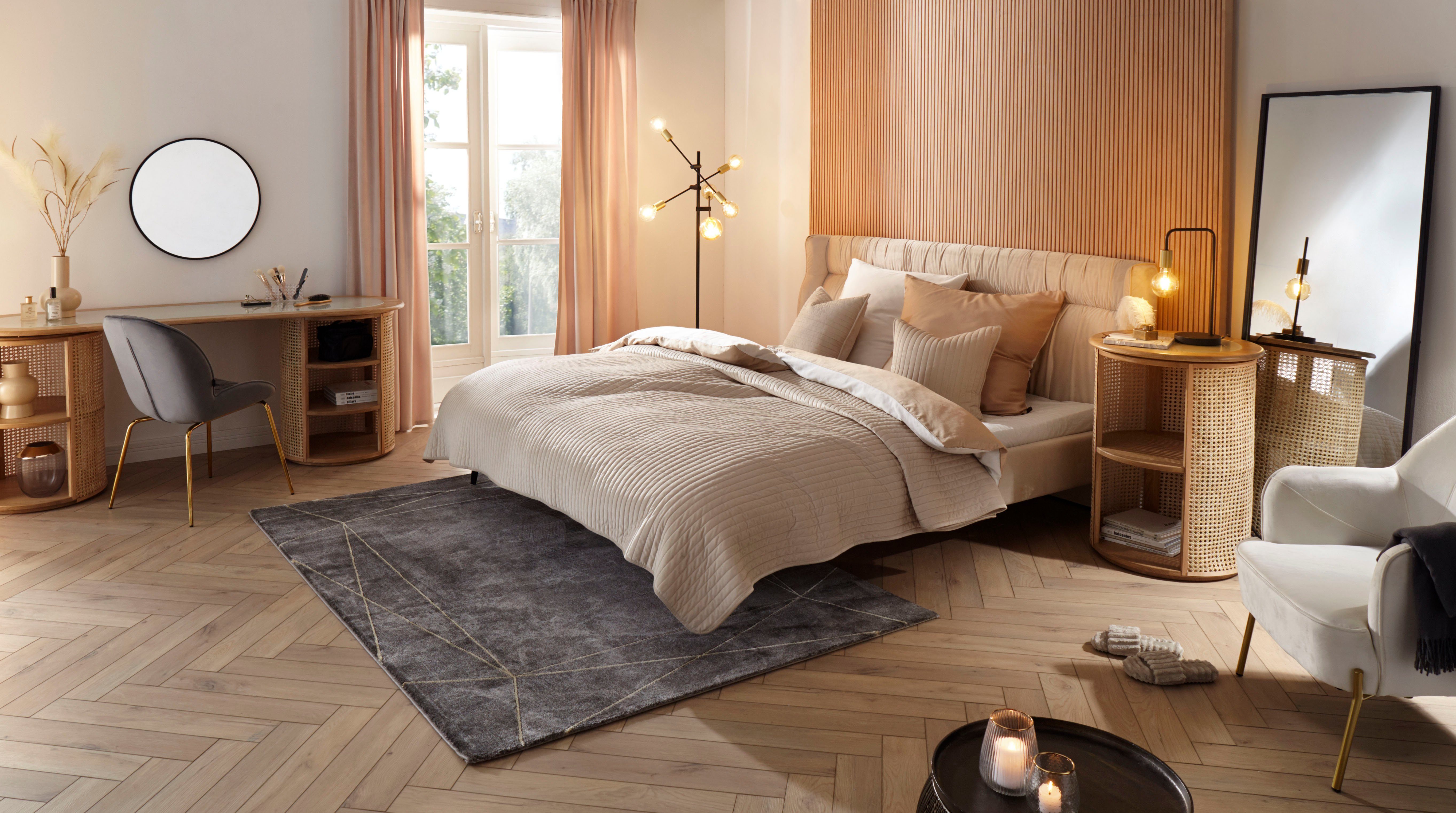 Teppich Lucie, Leonique, rechteckig, Höhe: 12 mm, modernes & grafisches Marmor Design, Kurzflor, Teppich mit Bordüre