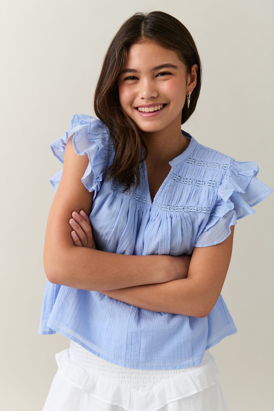 Y boho short sleeve top