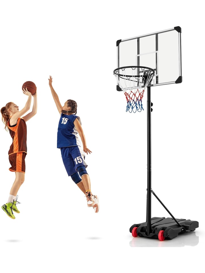COSTWAY Basketballständer 176-206cm in Schwarz günstig kaufen onesize