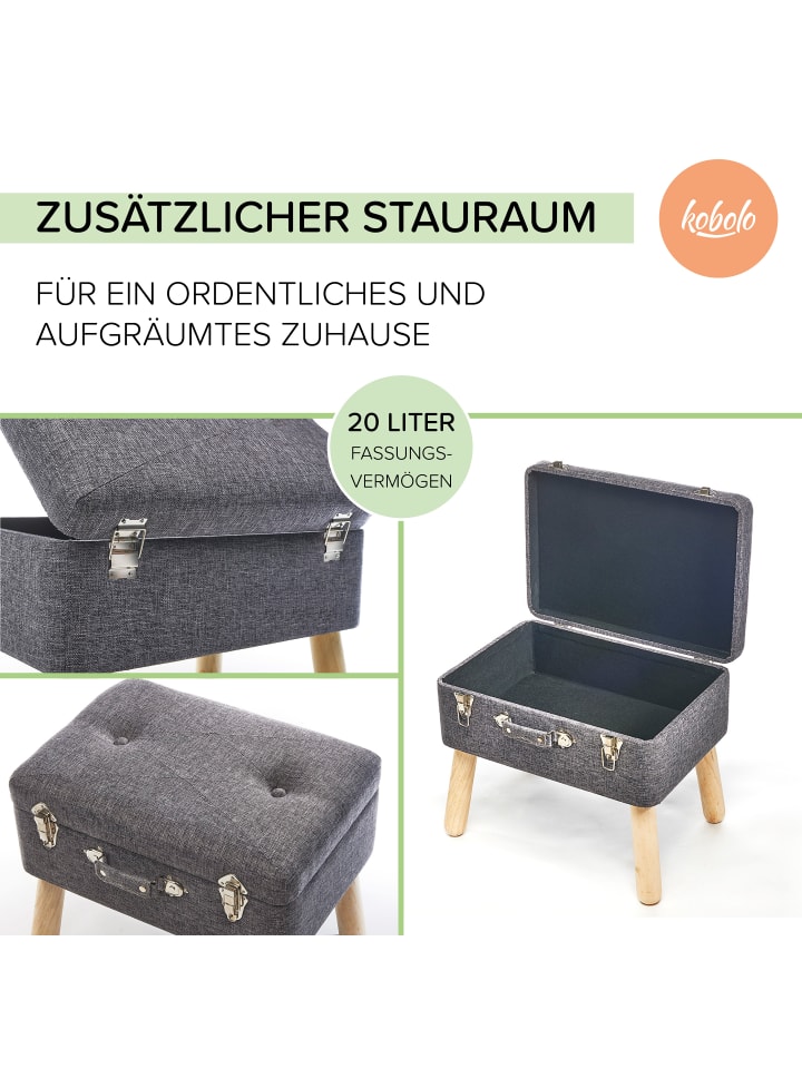 kobolo Sitzhocker LIGHTGREY50 in Grau günstig kaufen onesize