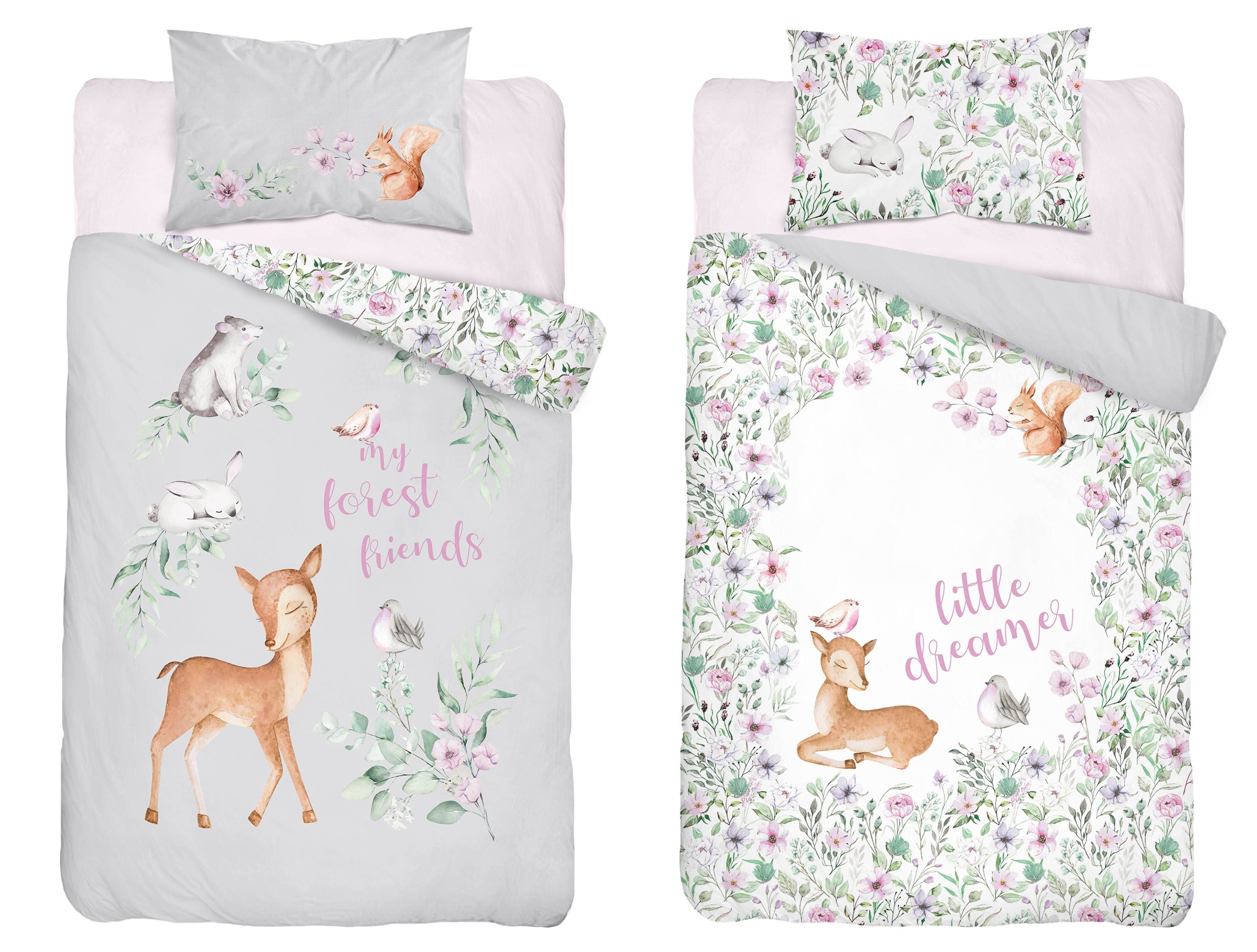 Babybettwäsche Baby Bettwäsche Set 100x135 Bettbezug Babybett Bettwäsche 100x135, Carpe Sonno, Mischgewebe, 2 teilig, Kleinkind Babybettwäsche 100x 135 Neugeborene