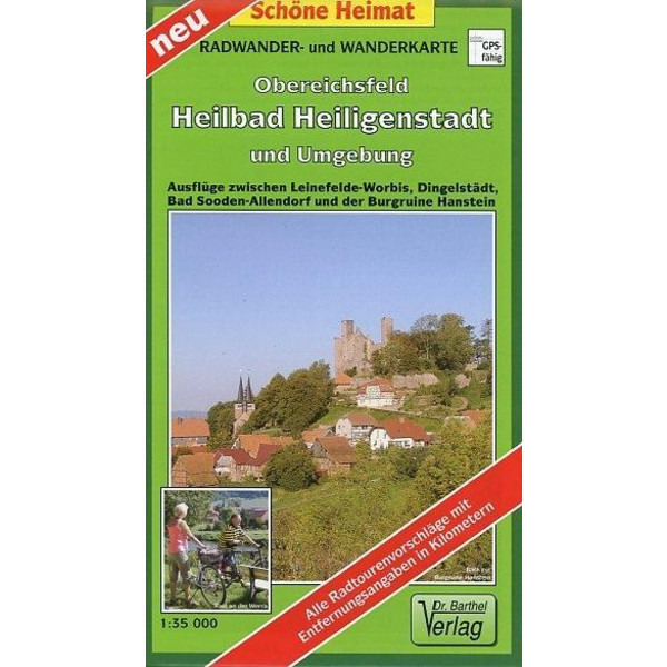 Obereichsfeld, Heilbad Heiligenstadt und Umgebung 1 : 35 000. Radwander- und Wanderkarte - Wanderkarte