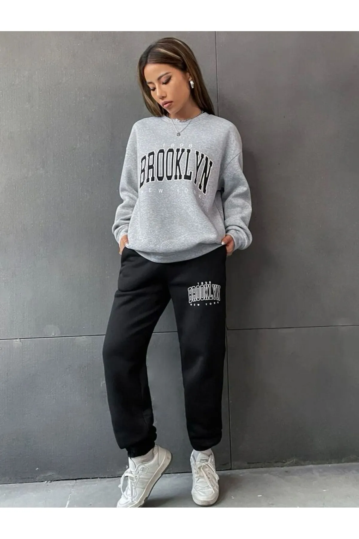 MOONBULL  Sport-Sweatsuit Set - Grau - Regular Fit