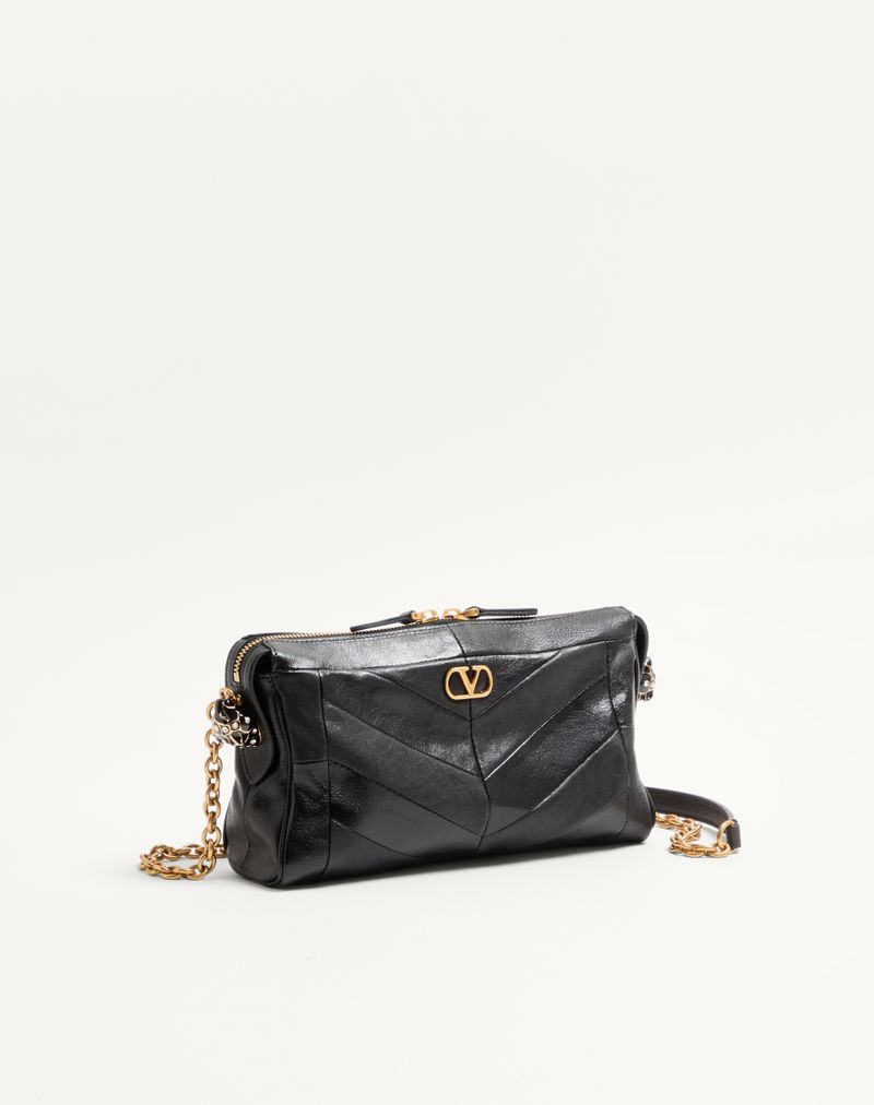 Valentino Garavani Panthea Lille Chevron Nappa Skuldertaske