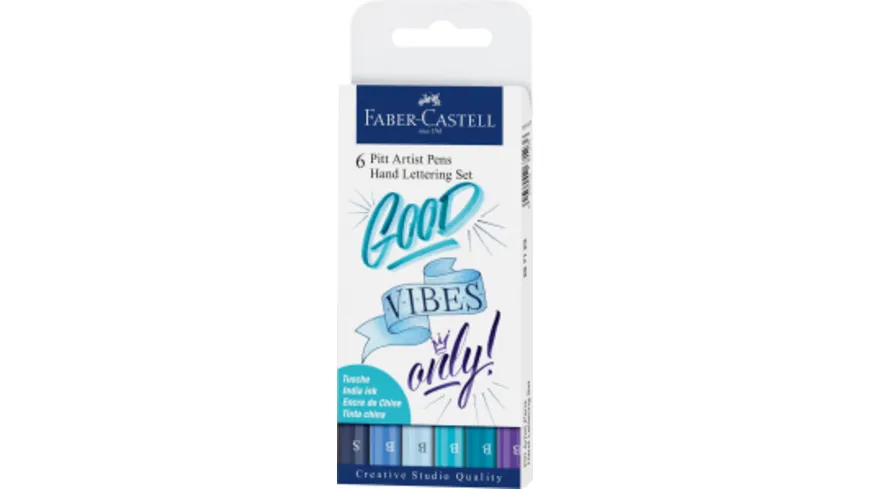 FABER-CASTELL Pitt Artist Pen Hand Lettering 6er-Etui Good Vibes