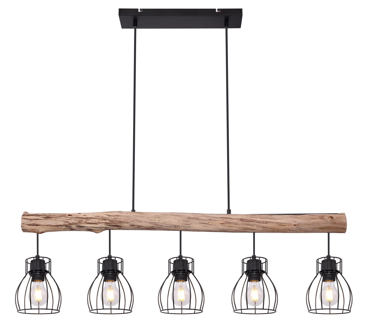 Globo Lighting - MINA - Hängeleuchte Metall schwarz, 5x E27