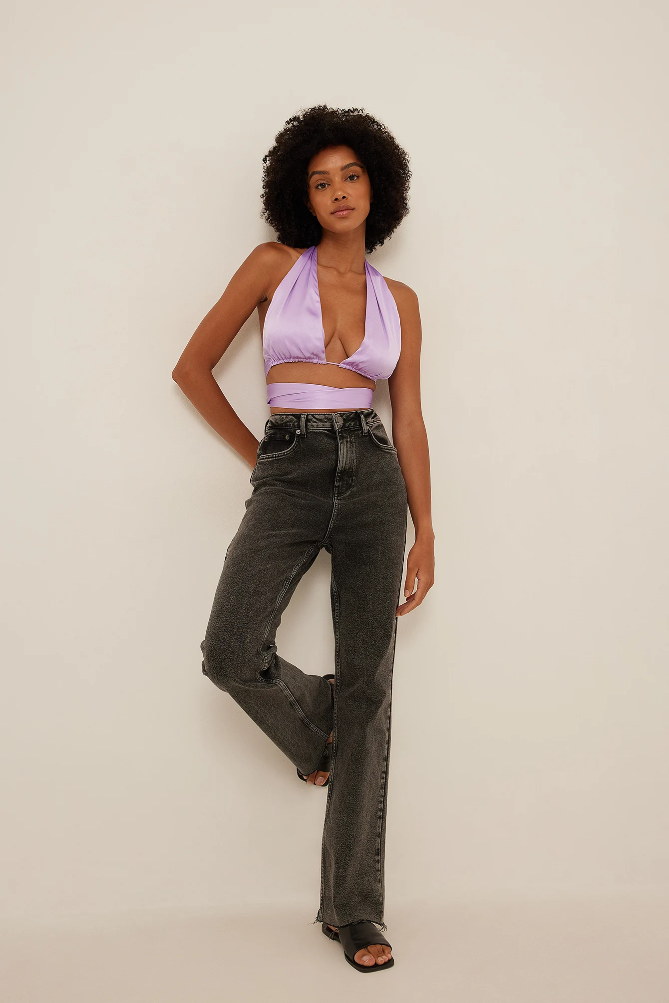 Tie Waist Satin Top