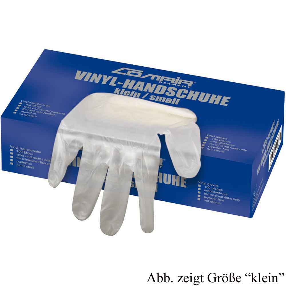 Comair Vinyl-Handschuhe ungepudert groß 100er Box