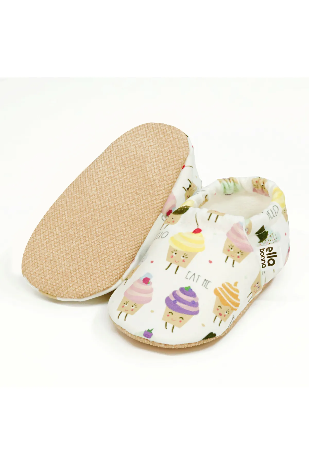 Ella Bonna  Cupcake-Babyschuhe mit rutschfester Sohle, Heimstiefel, Hausschuhe, Kinderzimmerschuhe, Hausschuhe