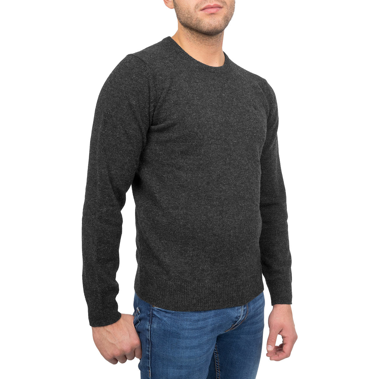 Wollpullover Rundhals Herren
