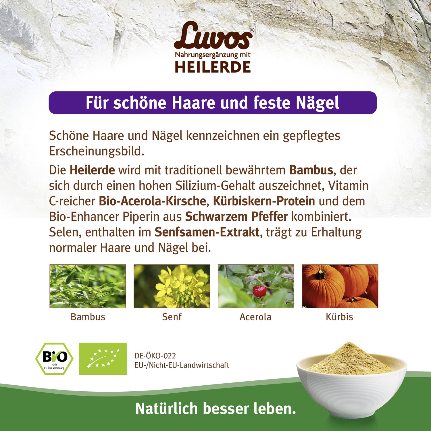 LUVOS Heilerde Bio Haar & Nagel Plus Kapseln