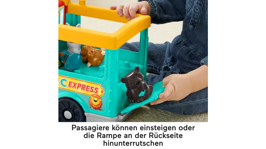 Fisher-Price Little People ABC Zug inkl. Tierfreunde Figuren, Lernspielzeug