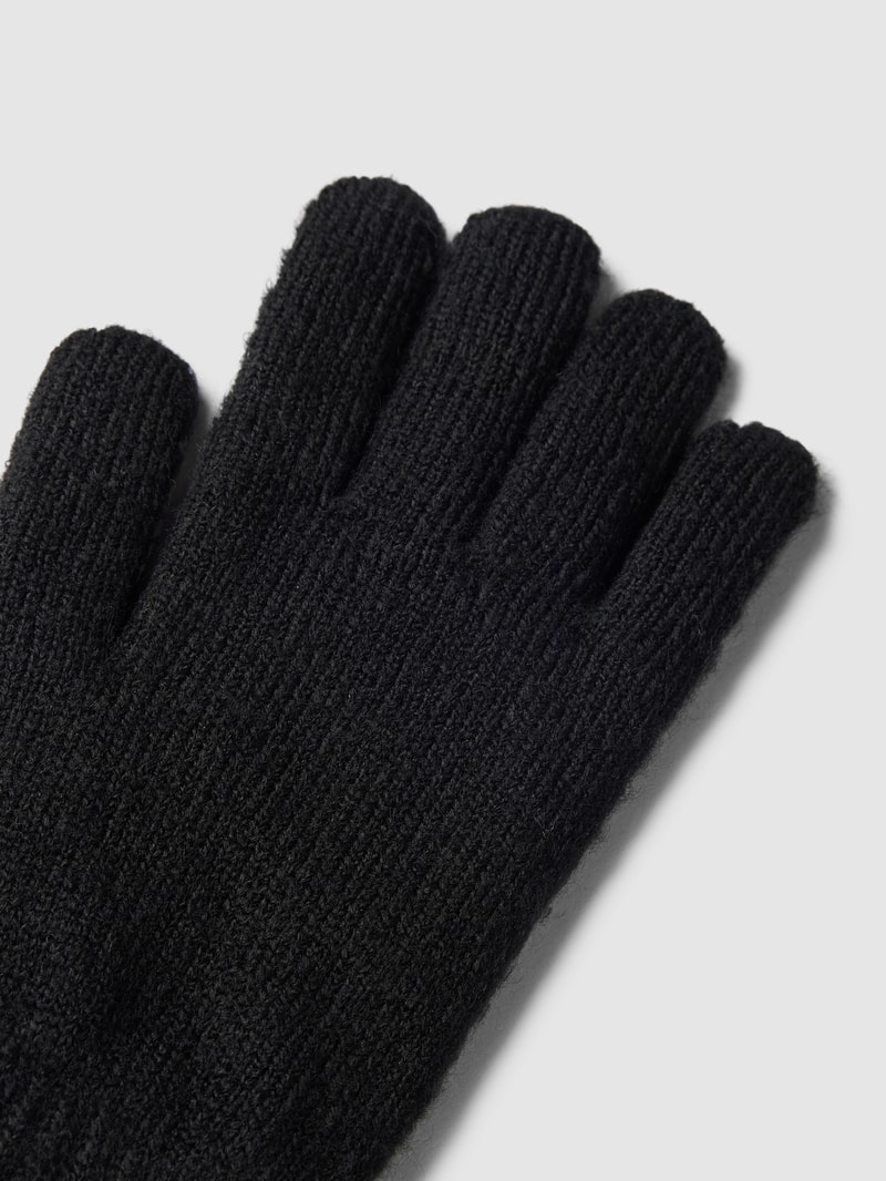 Handschuhe mit Label-Detail Modell 'Witzia' in schwarz