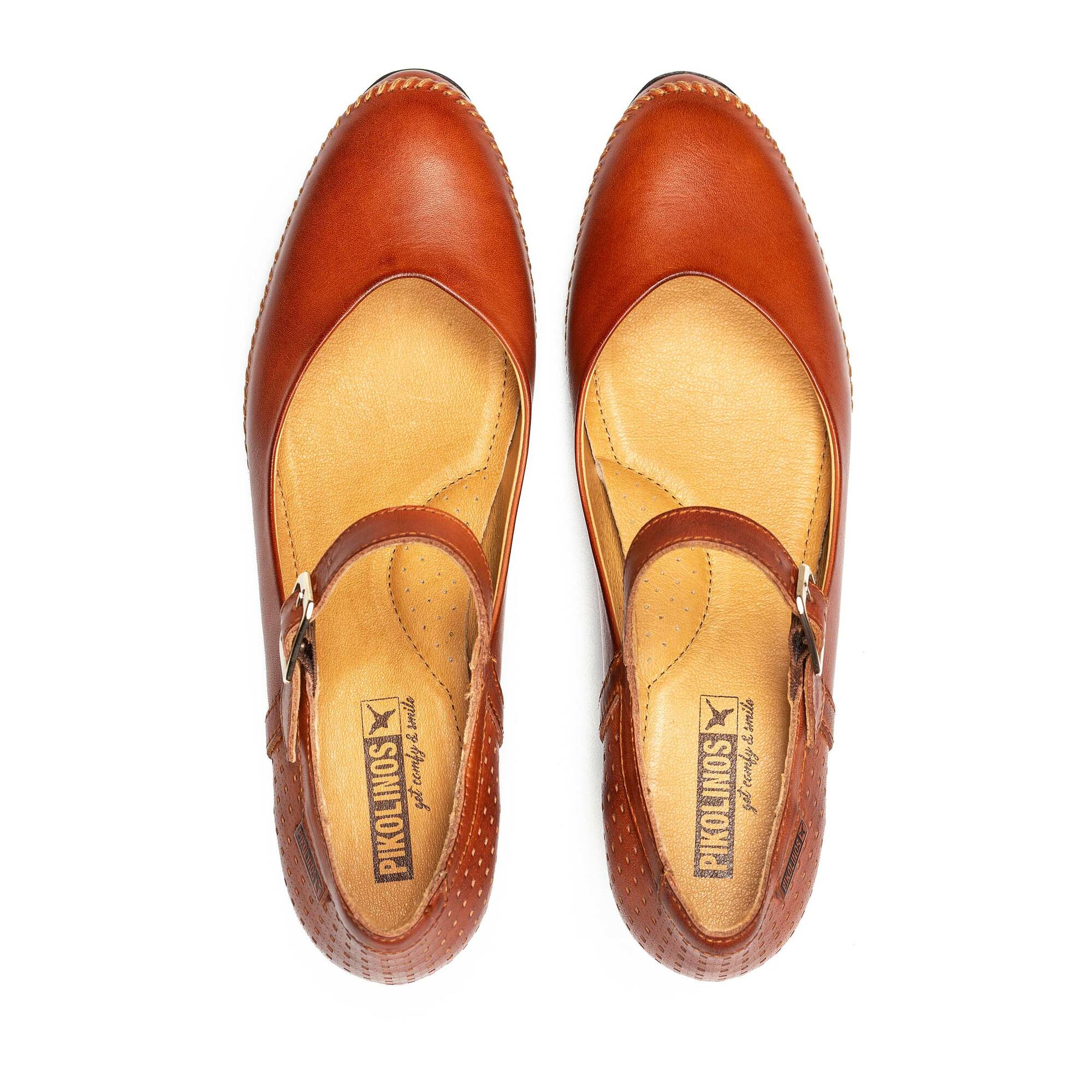 Buty damskie z boczną klamrą - BRICK