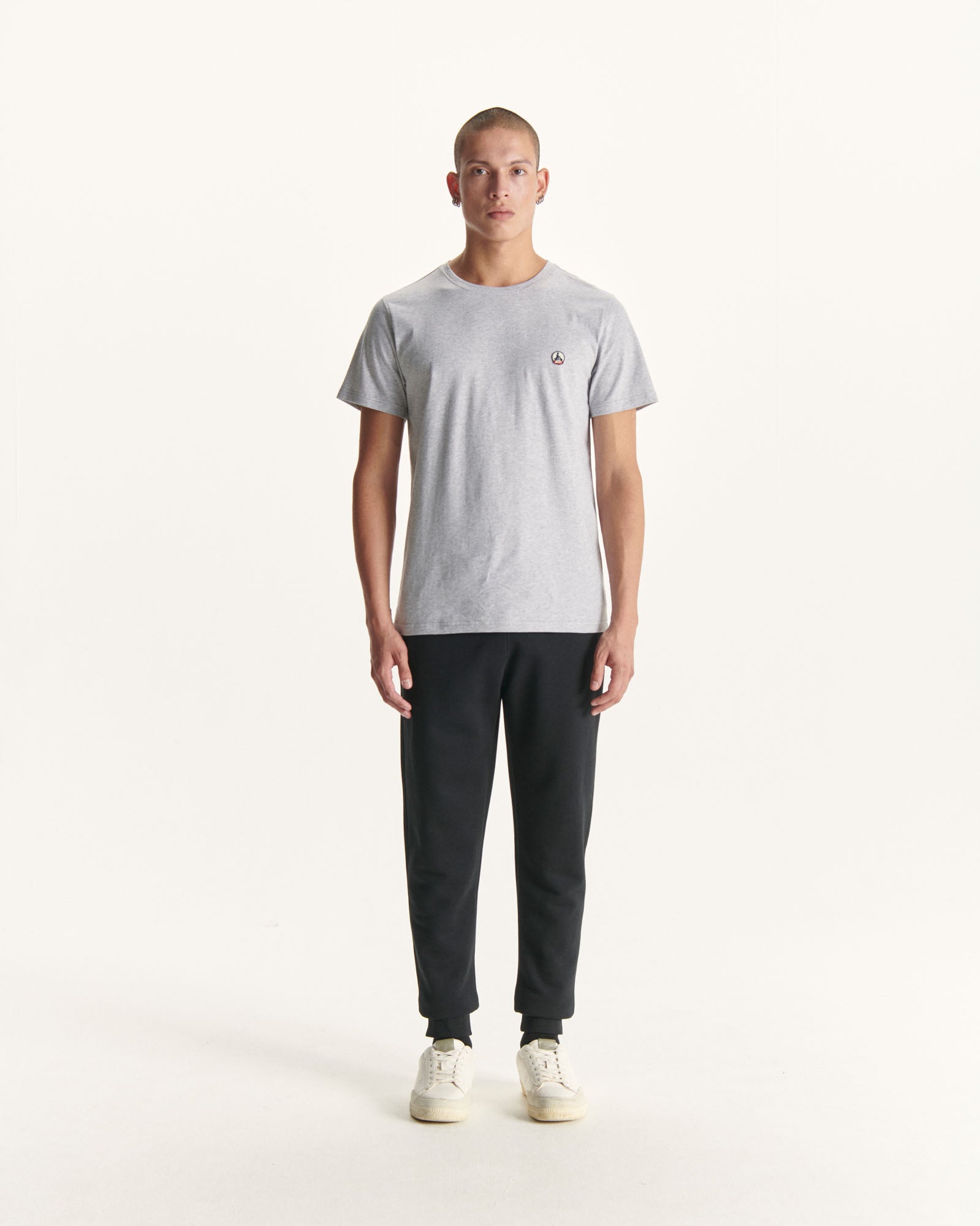 T-shirt homme en coton biologique Gris chiné Pietro