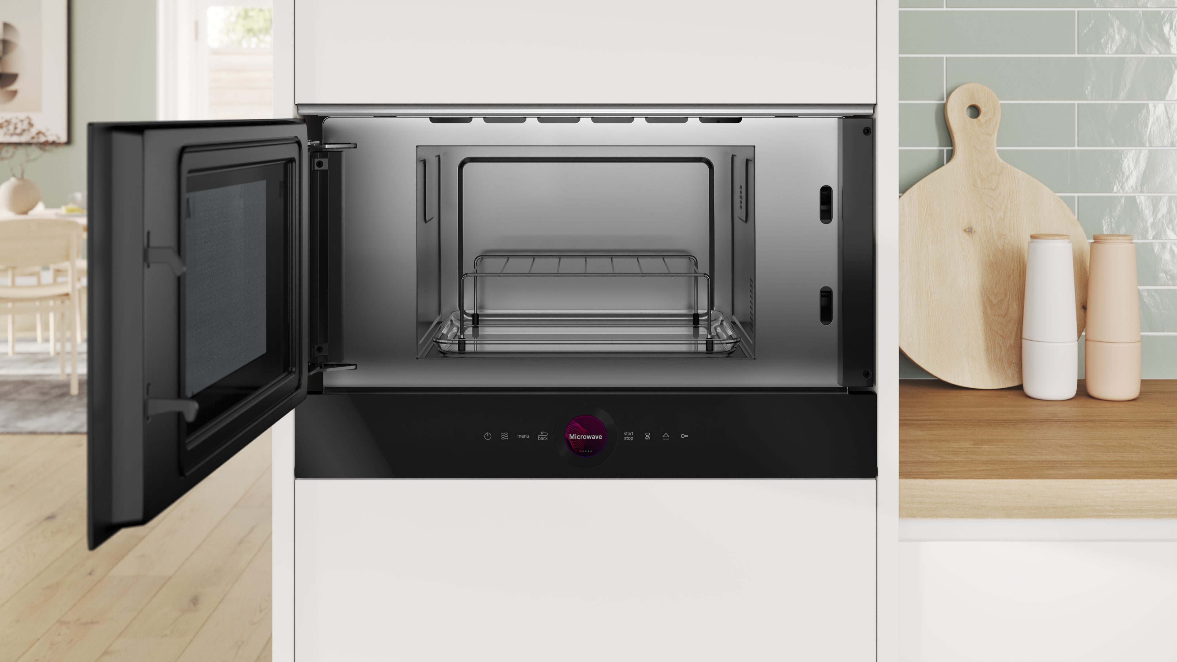 BOSCH Einbau-Mikrowelle BEL7321B1, Grill, Mikrowelle, 21 l
