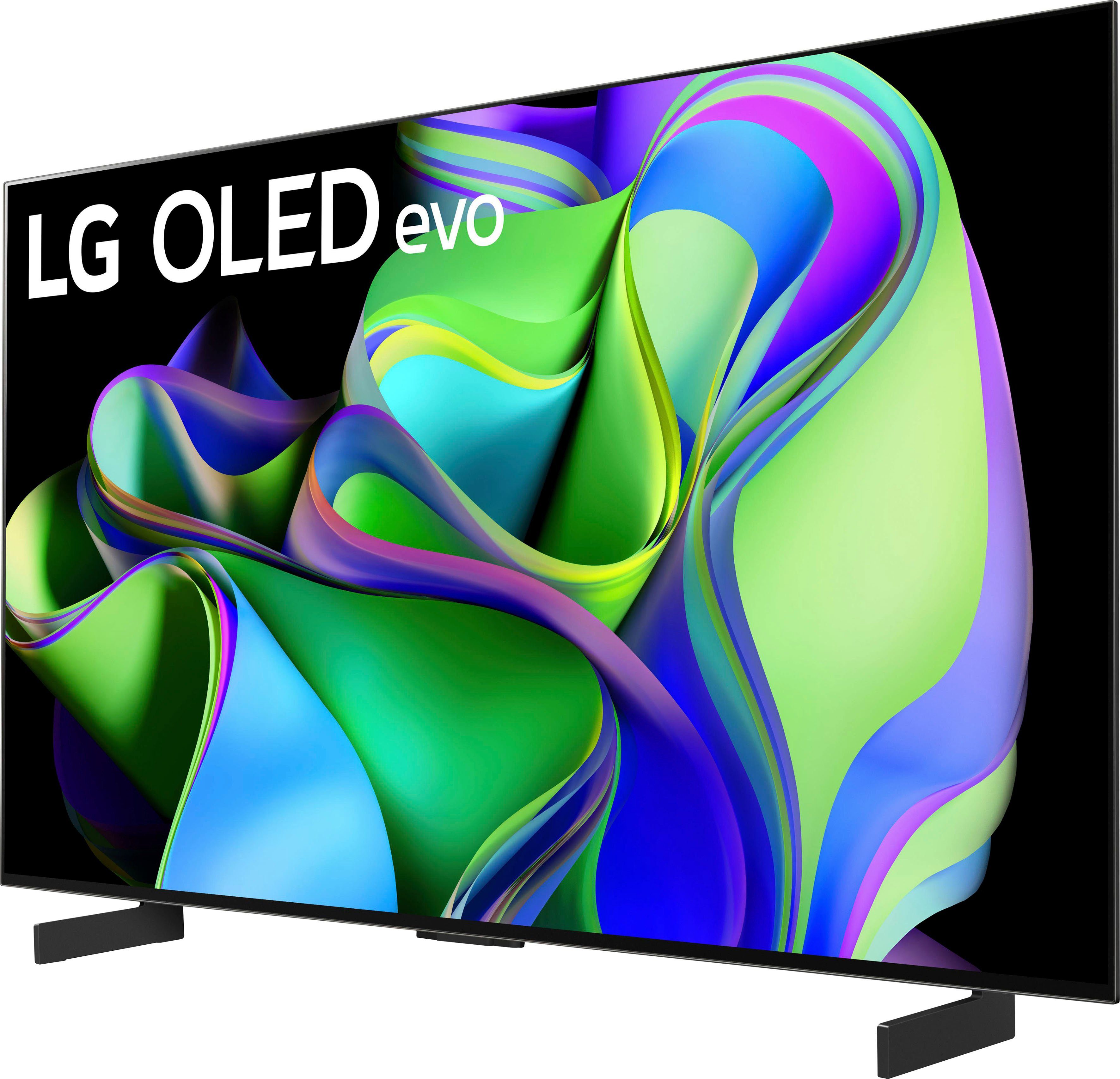 LG OLED42C37LA OLED-Fernseher (106 cm/42 Zoll, 4K Ultra HD, Smart-TV, OLED evo, bis zu 120 Hz, α9 Gen6 4K AI-Prozessor, Twin Triple Tuner)