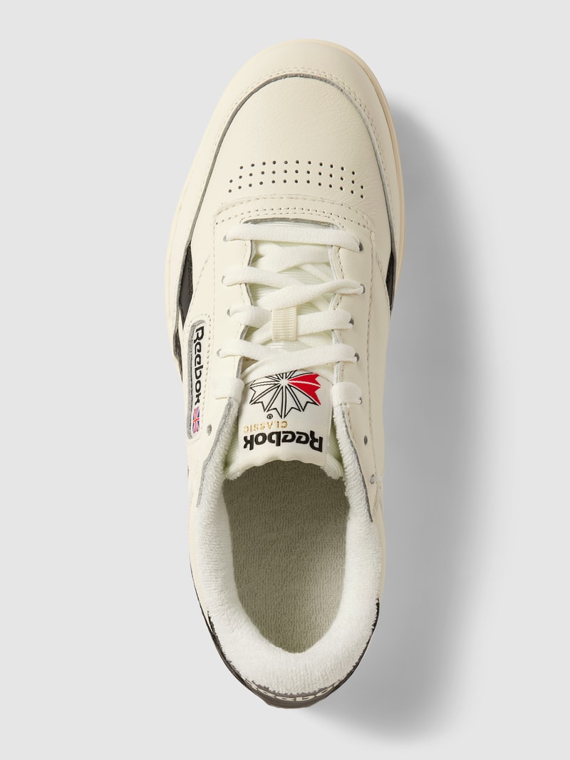 Sneaker mit Label-Print Modell 'CLUB' in weiß